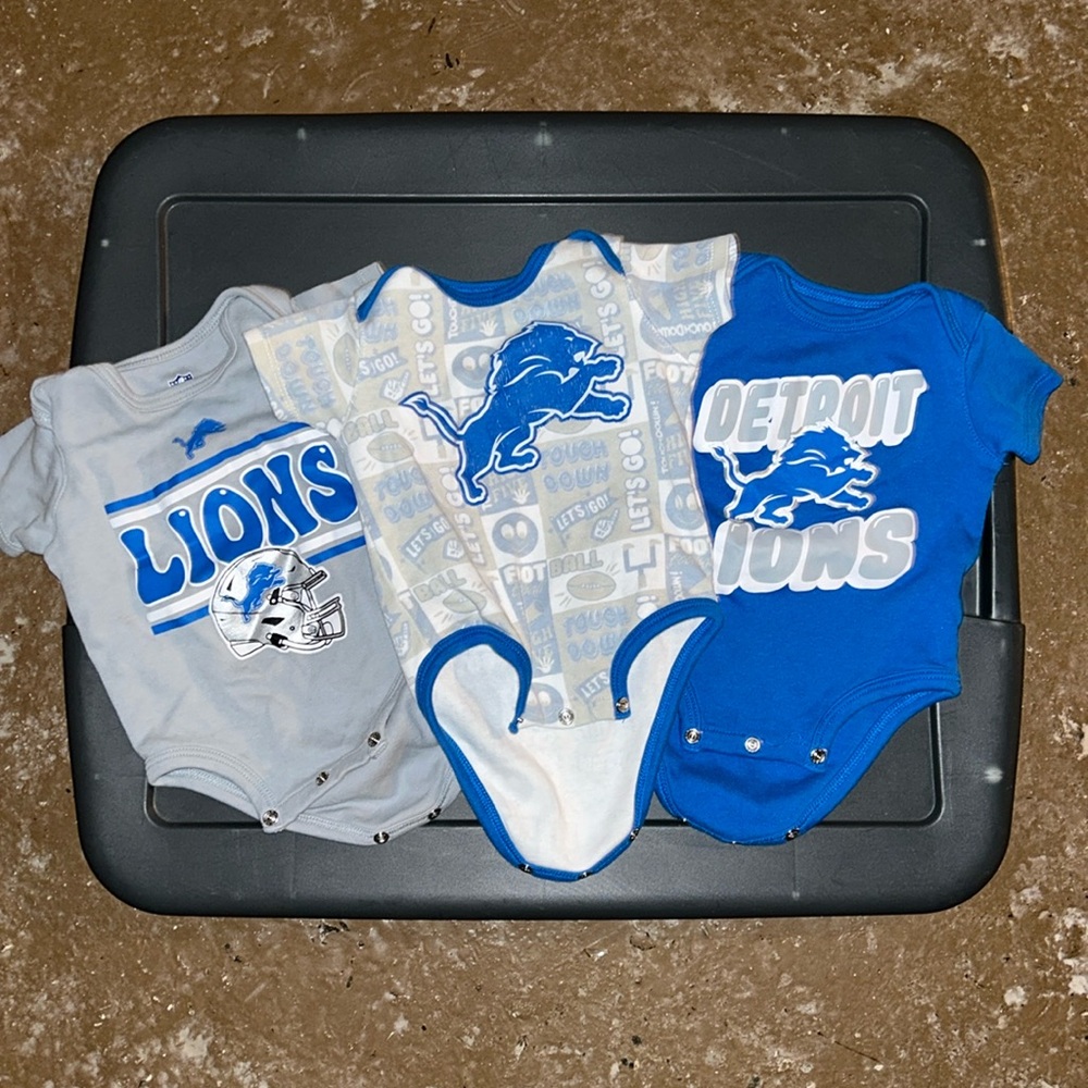 Detroit Lions Baby Onesies